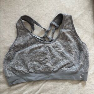 Climawear Gray Patterned Sports Bra